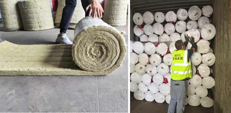 Fieltro de lana mineral incombustible A1 para construcción industrial